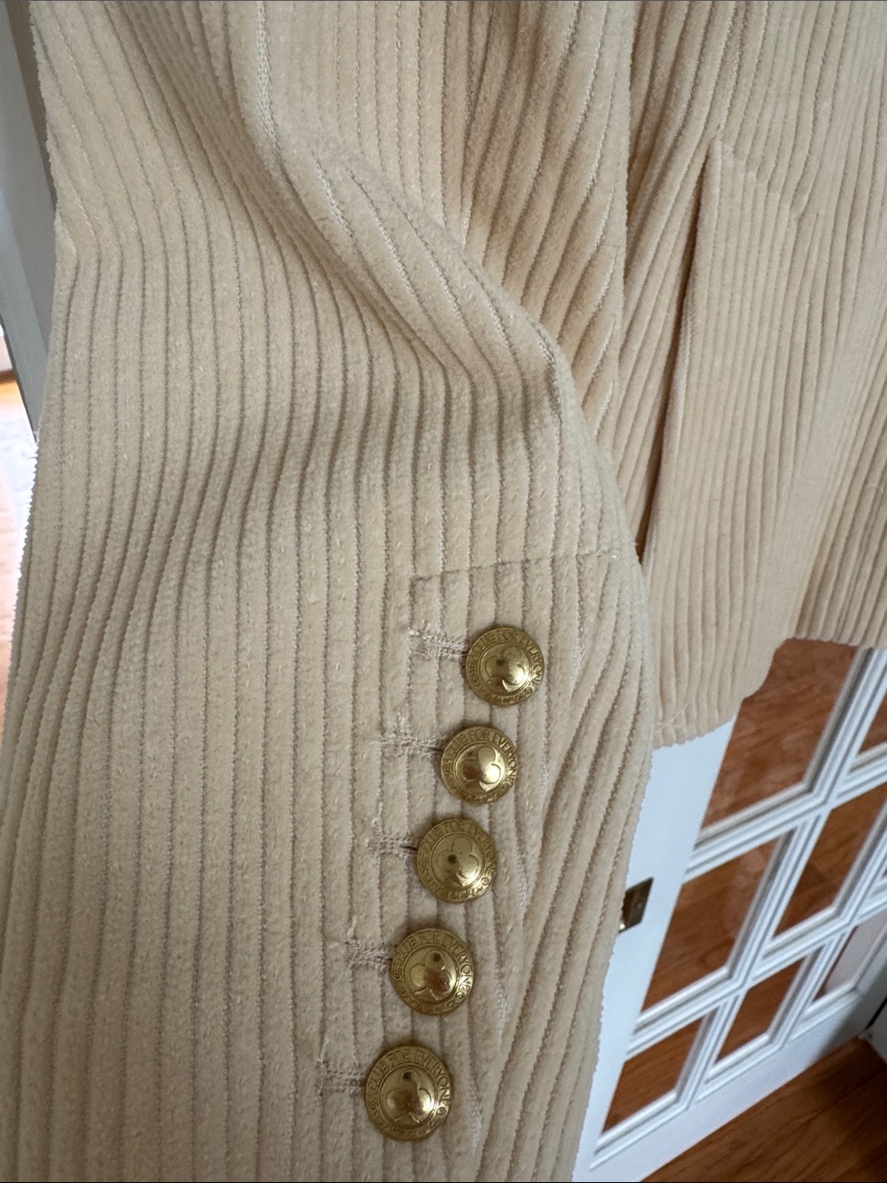 Women’s Cream Double-Breasted Corduroy Blazer Jacket - Rowing Blazers for Target - Picture 8 of 10
